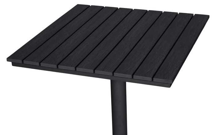 Kafébord Dover 58 x 58 cm alu/nonwood svart